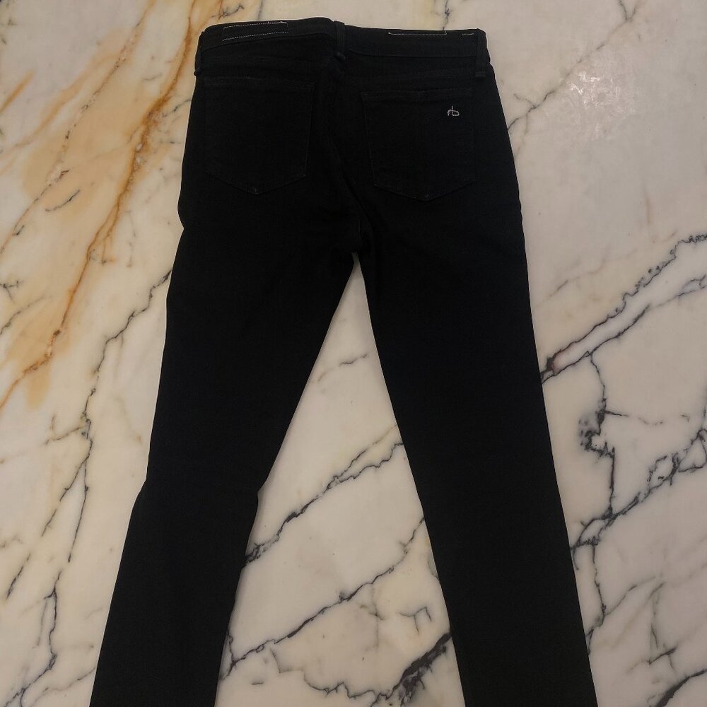 Rag and bone skinny capri black jeans